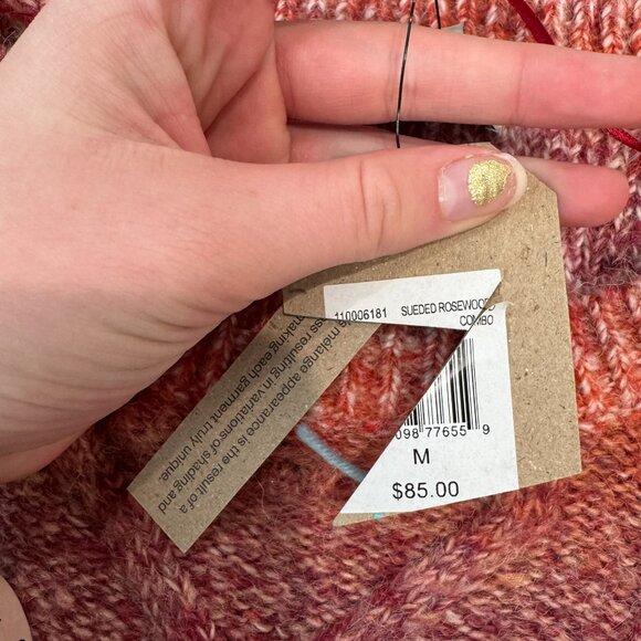 Frye + Co NWT wool blend space dyed  ombre fringe womens sweater size medium I43 - Picture 7 of 11